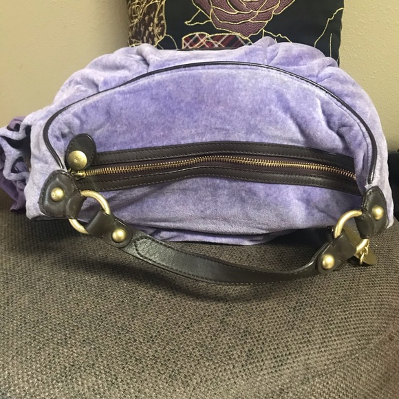 Juicy Couture vintage purple velvet hobo satchel yummy! - Picture 4 of 16